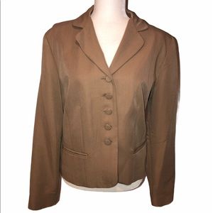 Vintage Rayon/Poly Tan blazer size 12